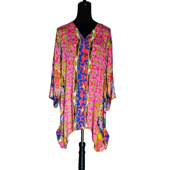 Antica Sartoria Cirque Vibrant Multicolor Kimono-One Size- NWOT - Picture 3 of 16